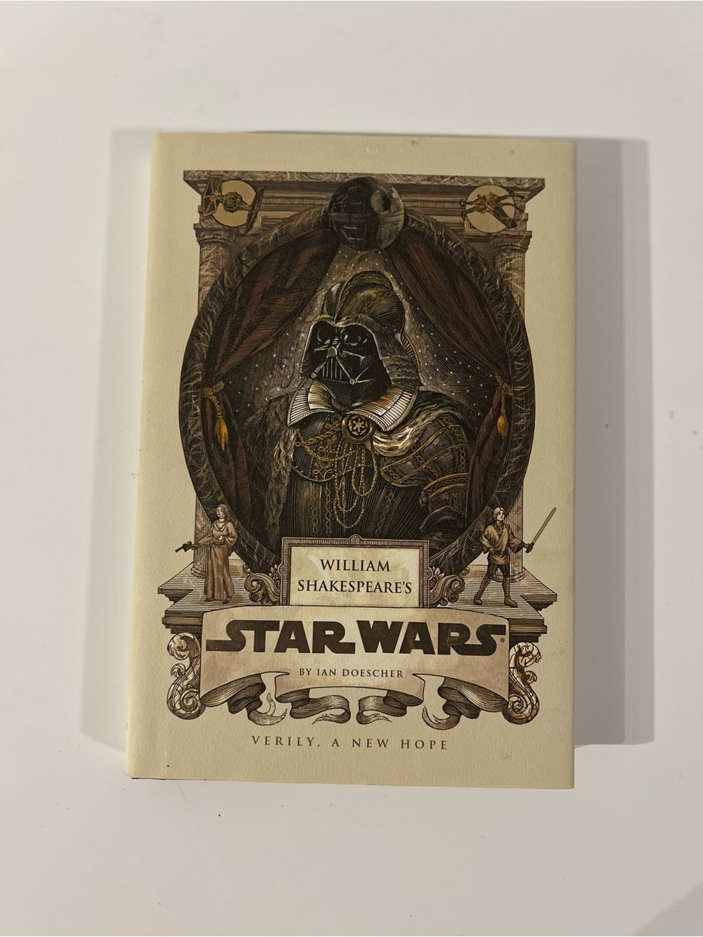 Star Wars Beige and Black Illustrated Book Cover Art